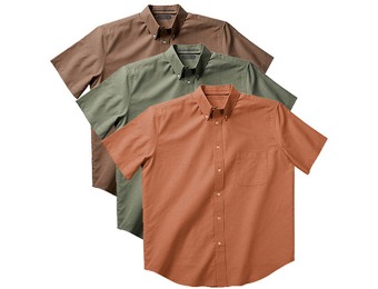 90% off 3-Pack Zorrel 100% Cotton Short Sleeve Chambray Shirts