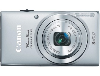$98 off Canon PowerShot ELPH 115 IS 16.0-Mp Digital Camera - Silver