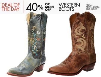 40% or more off Western Boots from Ariat, Justin, Tony Lama, etc.