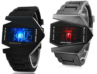 50% off Colorful LED V Edition Silicone Band Wrist Watch