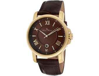 92% off Lucien Piccard Cilindro Brown Leather Men's Watch