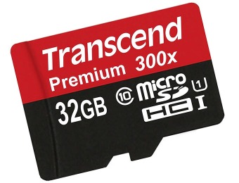 68% off Transcend 32GB Class10 UHS-1 MicroSDHC Memory Card