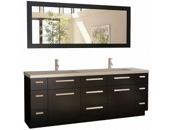 53% off Design Element J84-DS Moscony 84" Double Sink Vanity Set