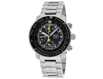 66% off Seiko SNA411 Flight Stainless Steel Chronograph Watch