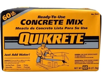 66% off Quikrete 60 lb. Bag of Concrete Mix