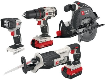 50% off Porter-Cable 20V Max Lithium Ion 4-Tool Combo Kit