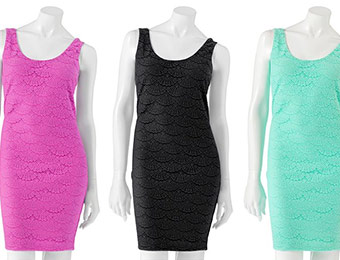 70% off Candie's Lace Body Con Dress (Juniors)