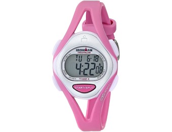 53% off Timex T5K7029J Ironman Women's Watch, Pink Resin Strap