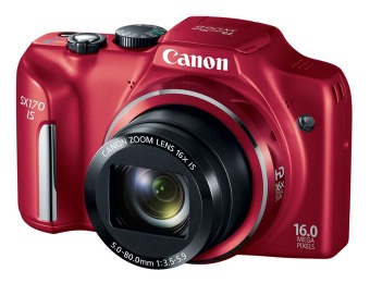 28% off Canon PowerShot SX170 IS 16MP Digital Camera - Red