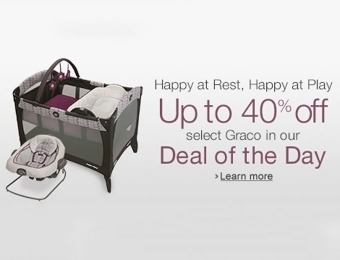 40% off select Graco Playards, Swings, and Rockers