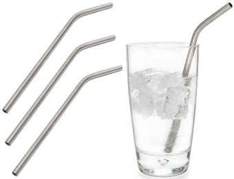 61% off HealthPro Titanium Super Strong Drinking Straws (Pack of 4)