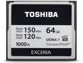 60% off Toshiba 64GB EXCERIA 1000x Compact Flash Memory Card