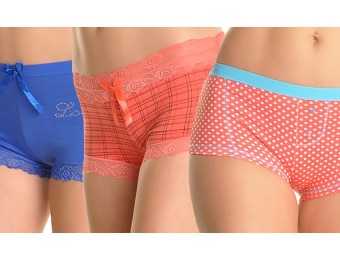76% off 12-Pack Women's Boxers & Boyshorts, Assorted Colors