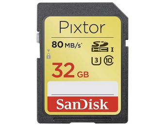 76% off SanDisk Pixtor Advanced 32GB SDHC Memory Card