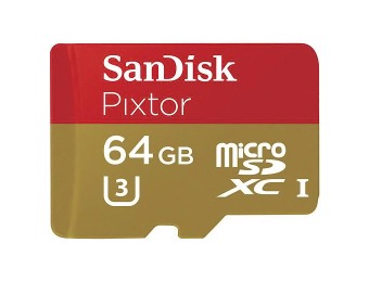 76% off SanDisk Pixtor Advanced 64GB microSDHC Memory Card