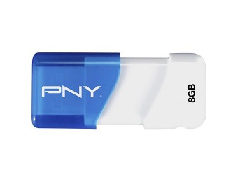BOGO Free PNY Compact Attache 8GB USB Flash Drive, Blue