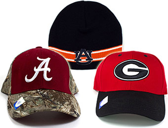 $5.99 NCAA Caps, Camo Caps, and Beanies - Up to 85% off!