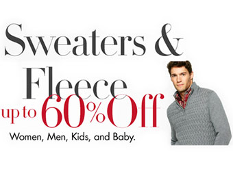 Up to 60% off Sweaters and Fleece