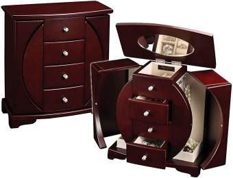 $102 off Mele & Co Mahogany Upright Oval Jewelry Box