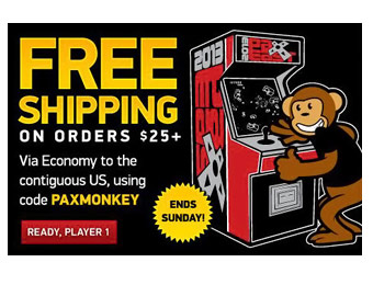 Free Shipping on Orders $25+ at ThinkGeek w/ Code: PAXMONKEY