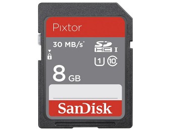 76% off SanDisk Pixtor SDHC 8GB Memory Card SDSDU-008G-AB46