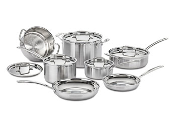 64% Off Cuisinart MCP-12N Pro 12pc Stainless Steel Cookware Set
