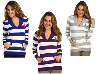 54% Off U.S. Polo Assn Stripe Sweater w/ Cowl Neck, 3 Colors