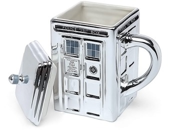 67% off Doctor Who 3D Ceramic TARDIS Silver Mug