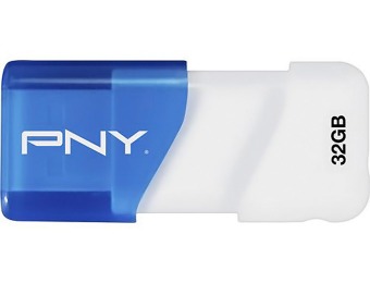 78% off PNY Compact Attache 32GB USB 2.0 Flash Drive - Blue