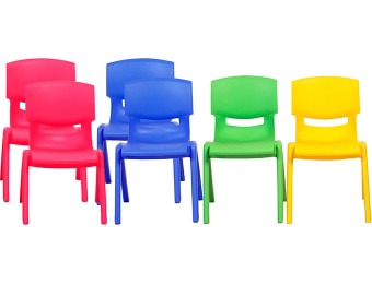$74 off ECR4Kids School Stack 12" Resin Chairs, 6-Pack
