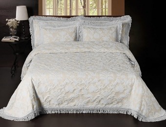 $132 off La Rochelle Sussex Park Bedspreads, Full, Ivory/White