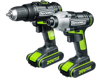 $80 off Rockwell RK1806K2 20V Lithium Ion Drill & Driver Combo Kit