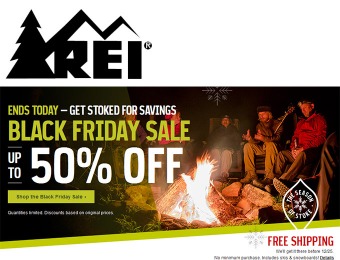 REI Black Friday Sale - Up to 50% off + Free Shipping No Minumum