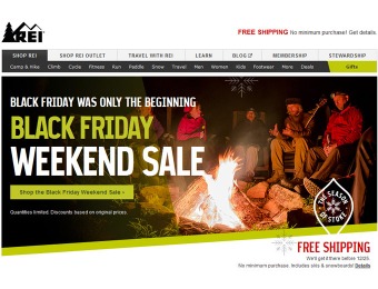 REI Black Friday Weekend Sale - Up to 50% off + Free Shipping