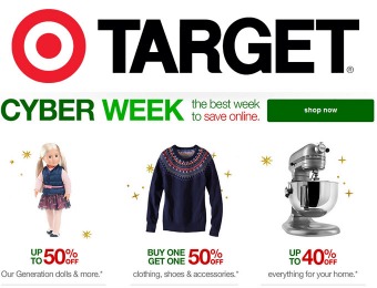 Target Cyber Week Deals - Extra 15% off Everything