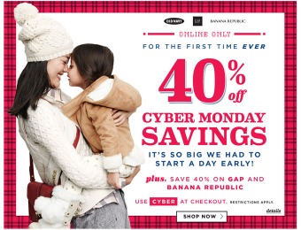Old Navy Cyber Monday Sale Event - 40% off Everything