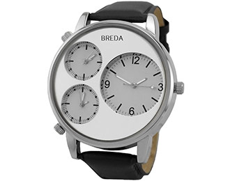 43% off Breda Men's 1627-silver Multi Time Zone Watch