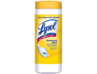 71% off Lysol Disinfecting Wipes, Lemon & Lime Blossom , Tub Of 35