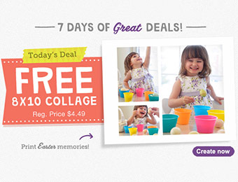 Free 8"x10" Collage Photo Print w/ code MULTIPICFREE