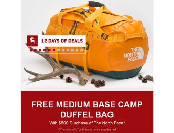 Free Base Camp Duffel Bag with $500 The North Face Purchase