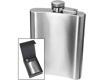 54% off Oggi 18/8 Stainless Steel Hip Flask - Silver (8 oz)