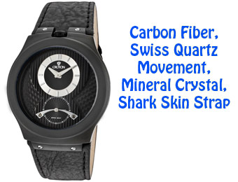 89% Off Croton CN307155BSBK Swiss Stainless Carbon Fiber Watch