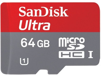 82% off SanDisk microSDXC 64GB Memory Card SDSDQU-064G-AB46A