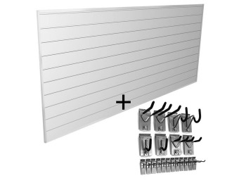 42% off Proslat 33008 Basic Bundle with Slat Wall Panels and Hook Kit