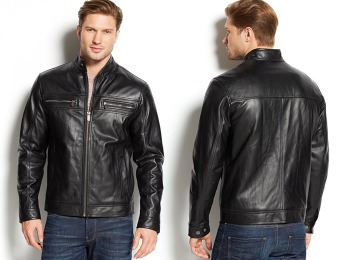 $375 off Michael Michael Kors Men's Leather Moto Jacket