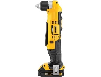 $46 off DeWalt 20V Lithium-Ion Compact Right Angle Drill Kit