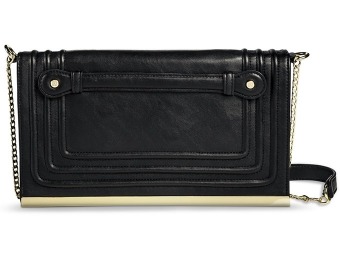 69% off Sam & Libby Solid Clutch with Crossbody Strap