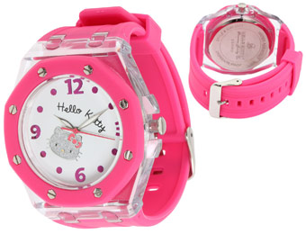 76% Off Hello Kitty HWL1377PNK Pink Glitter Face Watch
