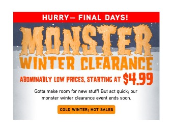 ThinkGeek Monster Winter Sale - Tons of Cool Items on Sale
