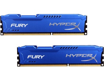 68% off HyperX Fury Series 8GB (2 x 4GB) DDR3 1600 Desktop Memory
